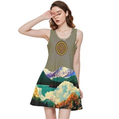 Surreal Art Psychadelic Mountain Inside Out Racerback Dress