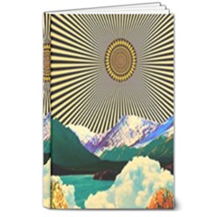 Surreal Art Psychadelic Mountain 8  X 10  Hardcover Notebook