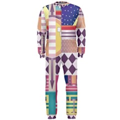 Abstract Shapes Colors Gradient Onepiece Jumpsuit (men) by pakminggu