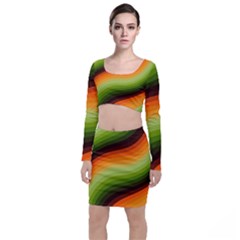 Swirl Abstract Twirl Wavy Wave Pattern Top And Skirt Sets