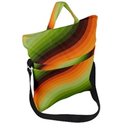 Swirl Abstract Twirl Wavy Wave Pattern Fold Over Handle Tote Bag by pakminggu