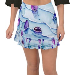 Water Tide Gemstone Fishtail Mini Chiffon Skirt by pakminggu