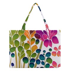 Plants Leaves Colorful Medium Tote Bag