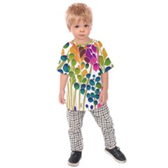 Plants Leaves Colorful Kids  Raglan T-Shirt