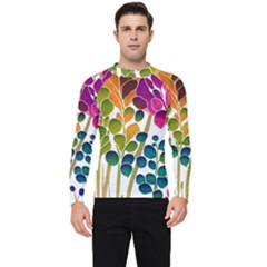 Plants Leaves Colorful Men s Long Sleeve Rash Guard