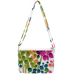 Plants Leaves Colorful Double Gusset Crossbody Bag