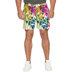 Plants Leaves Colorful Men s Runner Shorts by pakminggu