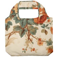 Flowers Leaves Swirl Plant Foldable Grocery Recycle Bag