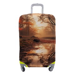 Trees Sunset Mist Luggage Cover (small) by pakminggu