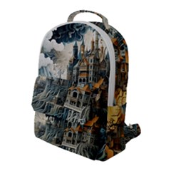 Castle Storm Sea Flap Pocket Backpack (Large)