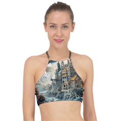 Castle Storm Sea Halter Bikini Top