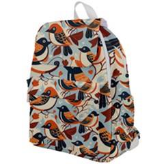 Vintage Birds pattern Top Flap Backpack