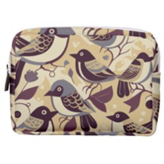 Vintage Birds Pattern Make Up Pouch (medium) by Valentinaart