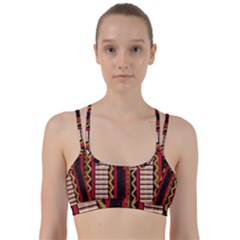 Textile Pattern Abstract Fabric Line Them Up Sports Bra by pakminggu