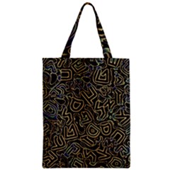 Pattern Abstract Runes Graphic Zipper Classic Tote Bag by pakminggu