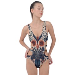 Flower Leaves Floral Side Cut Out Swimsuit by pakminggu