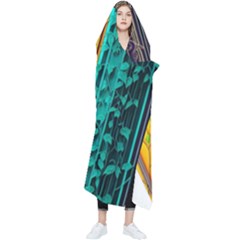 Wisteria Vine Garden Flowers Wearable Blanket by uniart180623