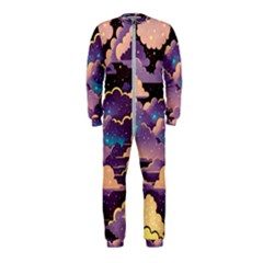 Fluffy Clouds Night Sky Onepiece Jumpsuit (kids) by uniart180623