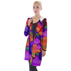 Bottles Colorful Hooded Pocket Cardigan