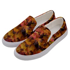 Red And Yellow Ivy  Men s Canvas Slip Ons by okhismakingart