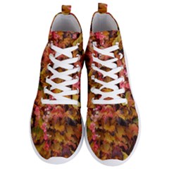 Red And Yellow Ivy  Men s Lightweight High Top Sneakers by okhismakingart