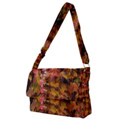 Red And Yellow Ivy  Full Print Messenger Bag (l) by okhismakingart