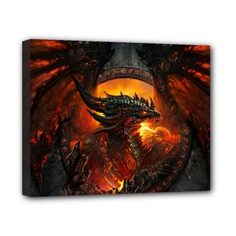 Dragon Art Fire Digital Fantasy Canvas 10  X 8  (stretched) by Bedest