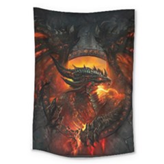 Dragon Art Fire Digital Fantasy Large Tapestry by Bedest