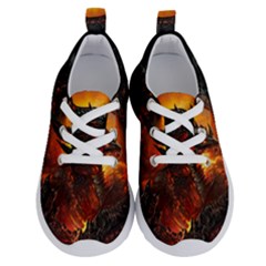 Dragon Art Fire Digital Fantasy Running Shoes by Bedest