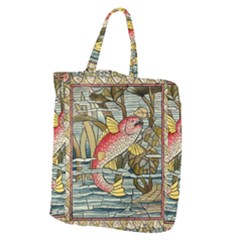 Fish Underwater Cubism Mosaic Giant Grocery Tote by Bedest