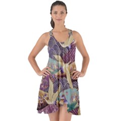 Textile-fabric-cloth-pattern Show Some Back Chiffon Dress by Bedest