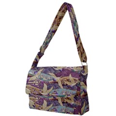 Textile-fabric-cloth-pattern Full Print Messenger Bag (l) by Bedest