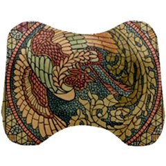 Wings-feathers-cubism-mosaic Head Support Cushion by Bedest