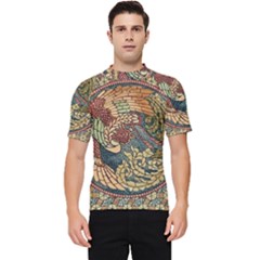 Wings-feathers-cubism-mosaic Men s Short Sleeve Rash Guard by Bedest