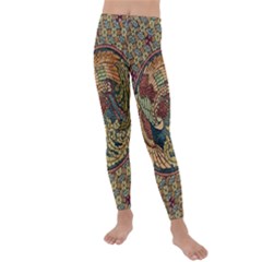 Wings-feathers-cubism-mosaic Kids  Lightweight Velour Leggings