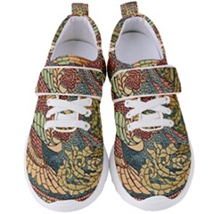 Wings-feathers-cubism-mosaic Women s Velcro Strap Shoes by Bedest