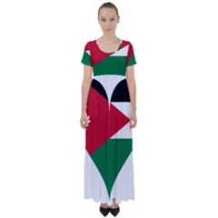 Heart-love-affection-jordan High Waist Short Sleeve Maxi Dress