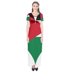 Heart-love-affection-jordan Short Sleeve Maxi Dress