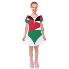 Heart-love-affection-jordan Kids  Short Sleeve Velvet Dress