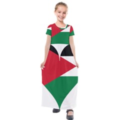 Heart-love-affection-jordan Kids  Short Sleeve Maxi Dress