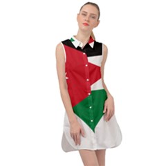 Heart-love-affection-jordan Sleeveless Shirt Dress