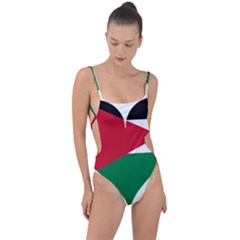 Heart-love-affection-jordan Tie Strap One Piece Swimsuit