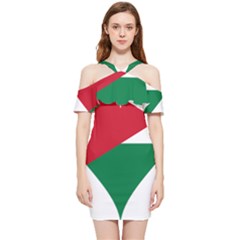 Heart-love-affection-jordan Shoulder Frill Bodycon Summer Dress