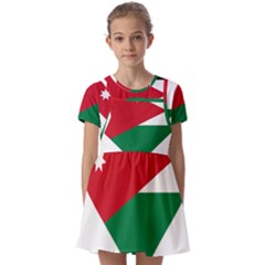 Heart-love-affection-jordan Kids  Short Sleeve Pinafore Style Dress