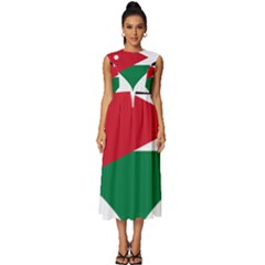Heart-love-affection-jordan Sleeveless Round Neck Midi Dress