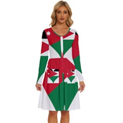 Heart-love-affection-jordan Long Sleeve Dress With Pocket