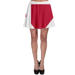 Heart-love-flag-denmark-red-cross Skater Skirt by Bedest