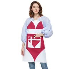 Heart-love-flag-denmark-red-cross Pocket Apron by Bedest