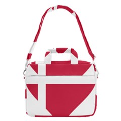 Heart-love-flag-denmark-red-cross Macbook Pro 16  Shoulder Laptop Bag