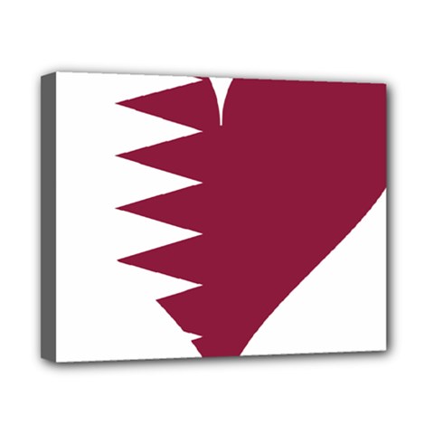 Heart-love-flag-qatar Canvas 10  X 8  (stretched)